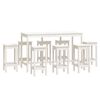 vidaXL 9 pcs conjunto de bar pinho maci&ccedil;o branco