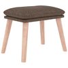 vidaXL Apoio de p&eacute;s 45x29,5x35 cm tecido cinzento-acastanhado