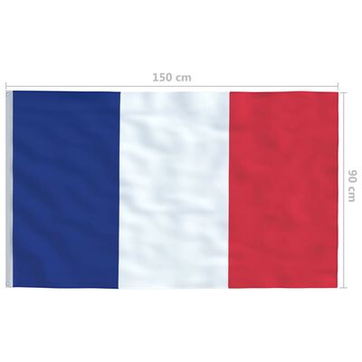 vidaXL Bandeira da França 90x150 cm