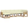 vidaXL Conjunto de Sof&aacute;s para Exterior 7 unid. Branco e Creme