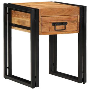 vidaXL Mesa de apoio 40 x 40 x 50 cm Madeira S&oacute;lida de Ac&aacute;cia