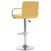vidaXL Cadeiras de bar 2 pcs tecido amarelo