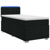 vidaXL Cama box spring com colch&atilde;o Preto 90 x 190 cm Tecido
