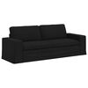 vidaXL Conjunto de Sof&aacute;s 2 pcs Preto 182 x 80 x 82 cm tecido