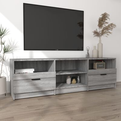 vidaXL Móvel de TV 150x33,5x45 cm derivados de madeira cinzento sonoma