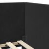 vidaXL Estrutura de Cama de Canto com Colch&atilde;o 2 pcs Preto Veludo