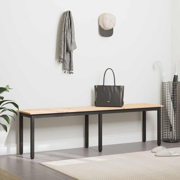 vidaXL banco Natural 160 x 35 x 45 cm Madeira de Pinheiro S&oacute;lida