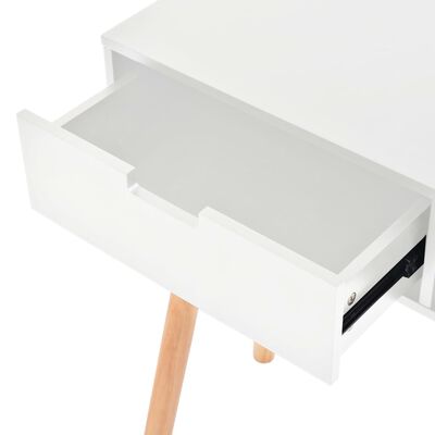 vidaXL Mesa consola de pinho maciço 80x30x72 cm branco