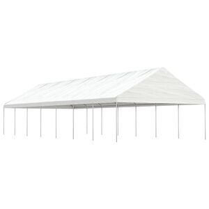 vidaXL Gazebo com telhado 15,61x5,88x3,75 m polietileno branco