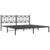 vidaXL Estrutura de cama com cabeceira 193x203 cm metal preto