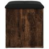 vidaXL Banco de arruma&ccedil;&atilde;o 42x42x45cm derivados madeira carvalho fumado