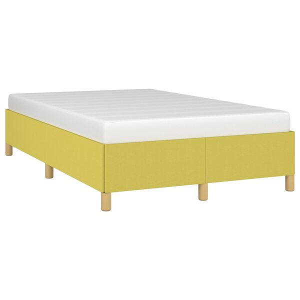vidaXL Estrutura de cama sem colch&atilde;o 120x200 cm tecido verde
