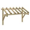 vidaXL Toldo para porta 200x100x100 cm madeira de pinho maci&ccedil;a