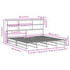 vidaXL Cama com estante sem colch&atilde;o 180x200 cm madeira maci&ccedil;a