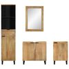 vidaXL 4 pcs conj. m&oacute;veis p/ casa de banho madeira de mangueira maci&ccedil;a