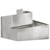 vidaXL Vaso de Jardim Prateado 60 x 60 x 50 cm A&ccedil;o Galvanizado