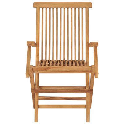vidaXL Cadeiras de jardim dobráveis 2 pcs madeira maciça de teca
