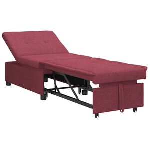 vidaXL Sof&aacute;-cama retr&aacute;til Vinho Vermelho 194 x 50 x 82 cm tecido