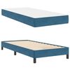 vidaXL Cama Box com colch&atilde;o Azul Escuro 90 x 210 cm tecido