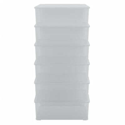 Caixas de arrumação empilháveis 6 pcs 5 L plástico