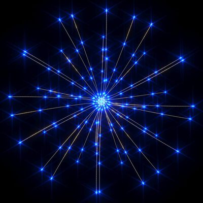 vidaXL Iluminação fogo de artifício exterior 10pcs 1400 LEDs 20cm azul