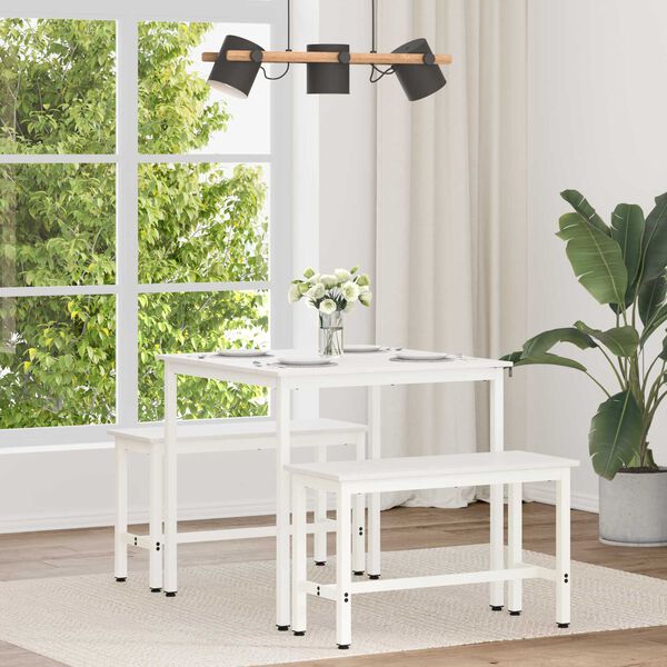 vidaXL Mesa de jantar Branco 80 x 80 x 75 cm