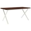 vidaXL Mesa de Jantar Com Bordas Naturais 140 x 90 x 75 cm