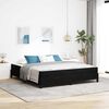 vidaXL Cama Box com colch&atilde;o Preto 180 x 220 cm tecido
