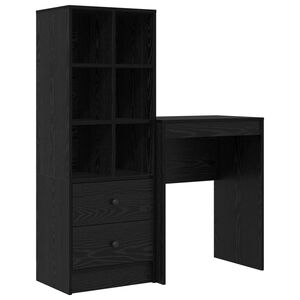 vidaXL Mesa Carvalho Preto 105,5 x 34 x 127 cm 2 unid.