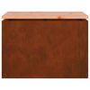 vidaXL Banco de jardim Ferro Enferrujado 60 x 40 x 43 cm A&ccedil;o corten