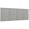 vidaXL Placas perfuradas de parede 4 pcs 40x58 cm aço