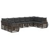 vidaXL Conjunto de Sof&aacute; de Jardim 10 unid. Cinza e Cinza Escuro