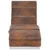 vidaXL Chaise longue de massagens camur&ccedil;a artificial castanho