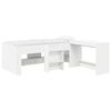 vidaXL Cama Alta para Crian&ccedil;as com Mesa 2 unid. Branco