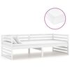 vidaXL Sof&aacute;-cama com colch&atilde;o 90x200 cm pinho maci&ccedil;o branco