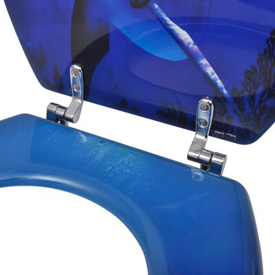 vidaXL Assentos de sanita com tampas 2 pcs MDF golfinho