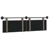 vidaXL Cabeceira Suspensa Liso Cinzento 190 x 55 x 5 cm PU Antigo