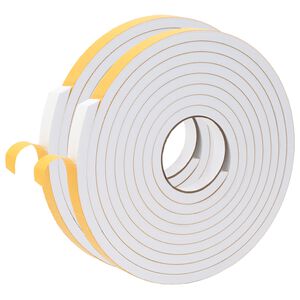 vidaXL Fita de espuma autoadesiva 2 unid. Branco 20mm x 5m Espuma CR