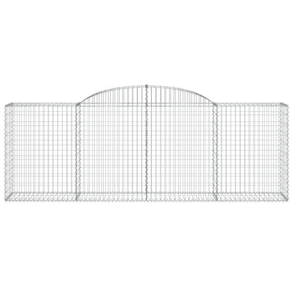 vidaXL Cestos gabi&atilde;o arqueados 12 pcs 300x50x100/120 ferro galvanizado