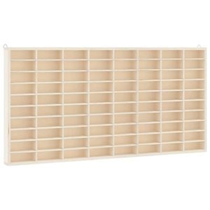 vidaXL Vitrine de colecionador de madeira com 80 compartimentos 80x4,5x40,5cm