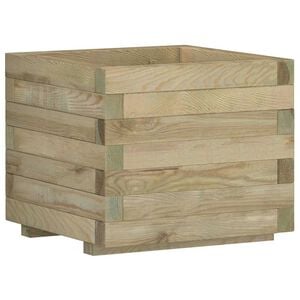 vidaXL Vaso/floreira quadrado 50x50x40 cm madeira