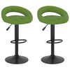 vidaXL Bancos de bar 2 pcs veludo verde-claro