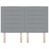 vidaXL Cabeceira com cabeceira Cinzento-claro 144 cm Couro Sint&eacute;tico