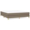 vidaXL Estrutura de cama com molas 180x200 cm tecido castanho-acinzentado