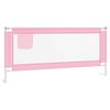 vidaXL Barra de seguran&ccedil;a p/ cama infantil tecido 200x25 cm rosa