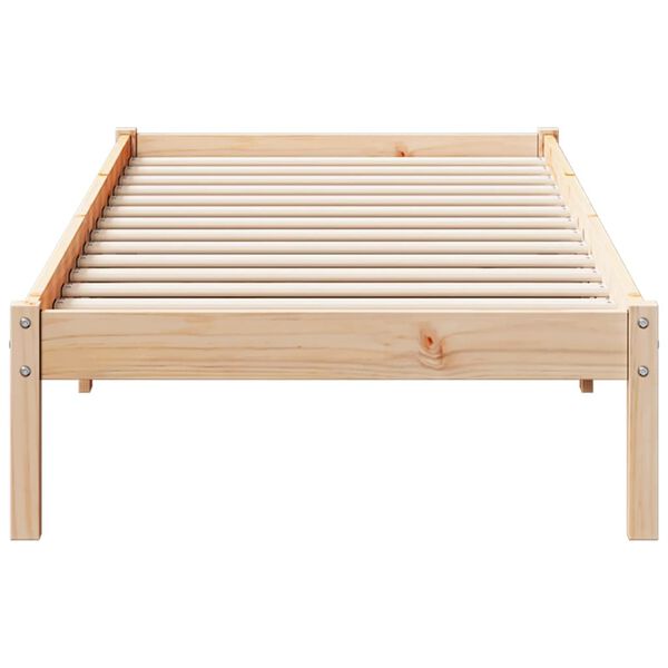 vidaXL Cama extra longa sem colch&atilde;o 80x220 cm madeira de pinho maci&ccedil;a