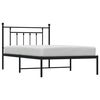 vidaXL Estrutura de cama com cabeceira 100x200 cm metal preto