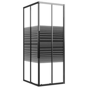 vidaXL Cabine de duche riscas ESG 80x70x180 cm preto