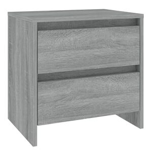 vidaXL Mesa de cabeceira 45x34,5x44,5 cm aglomerado sonoma cinzento