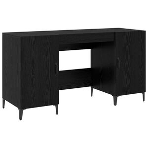 vidaXL Mesa Carvalho Preto Derivados de Madeira 140 x 50 x 75 cm